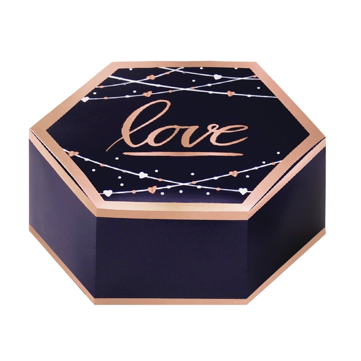 Navy Bride Favor Boxes Hot Stamped