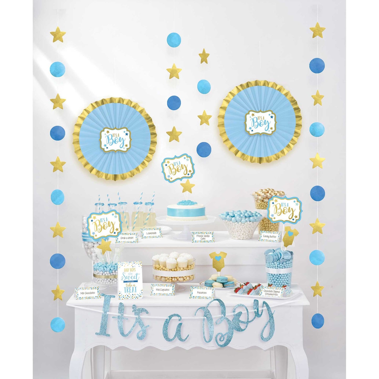 Baby Shower Blue Buffet Decorating Kit