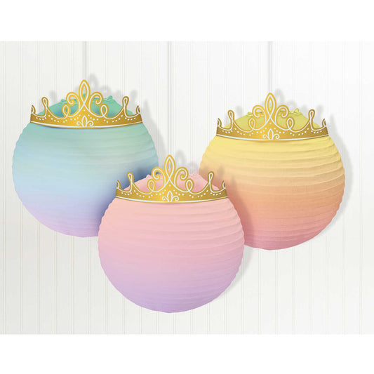 Disney Princess Once Upon A Time Paper Lanterns & Gold Crowns