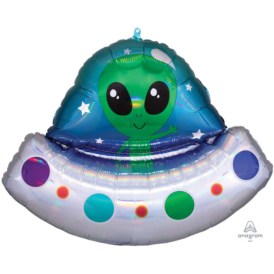 SuperShape Holographic Alien Space Ship Iridescent