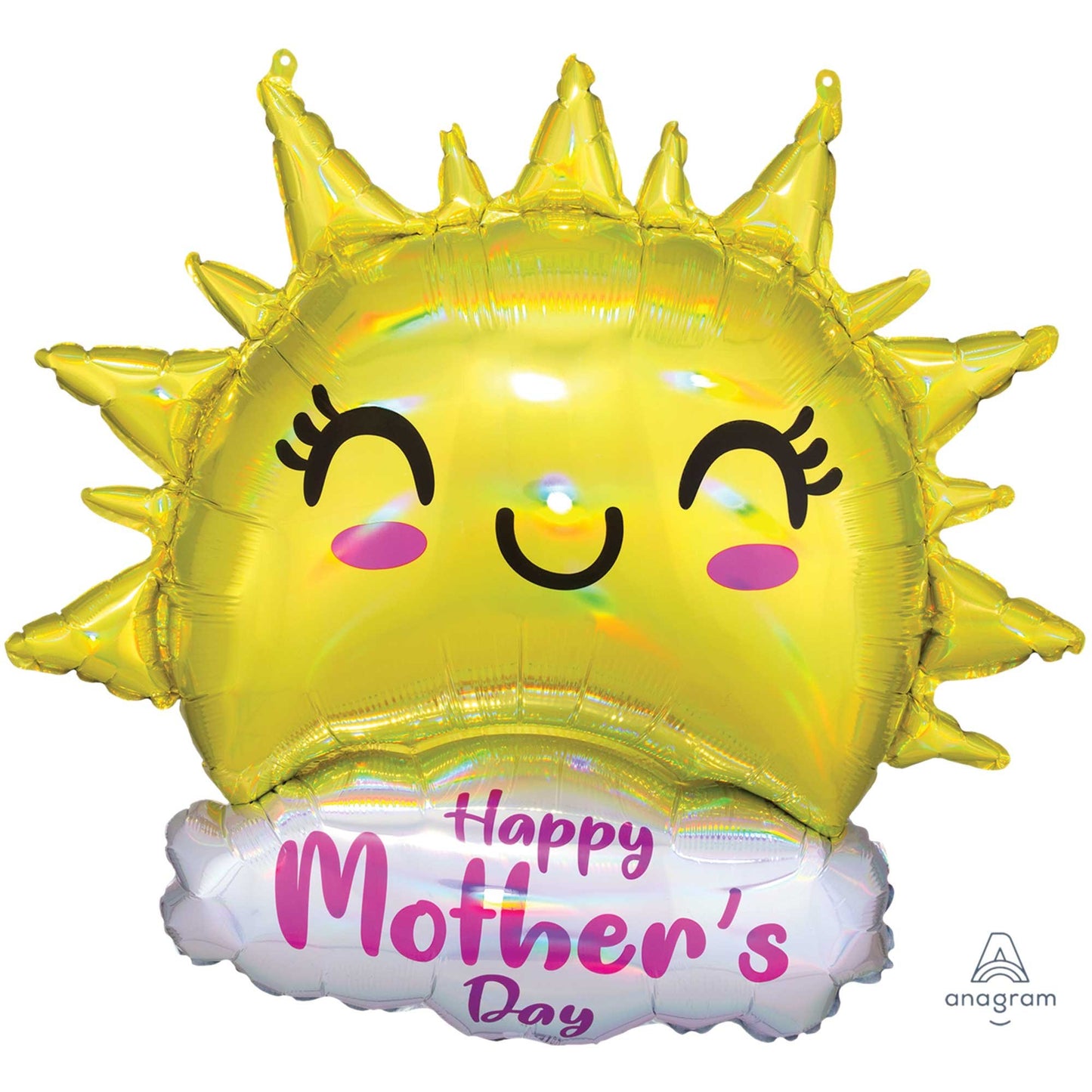 SuperShape Happy Mother's Day Holographic Iridescent Happy Sun