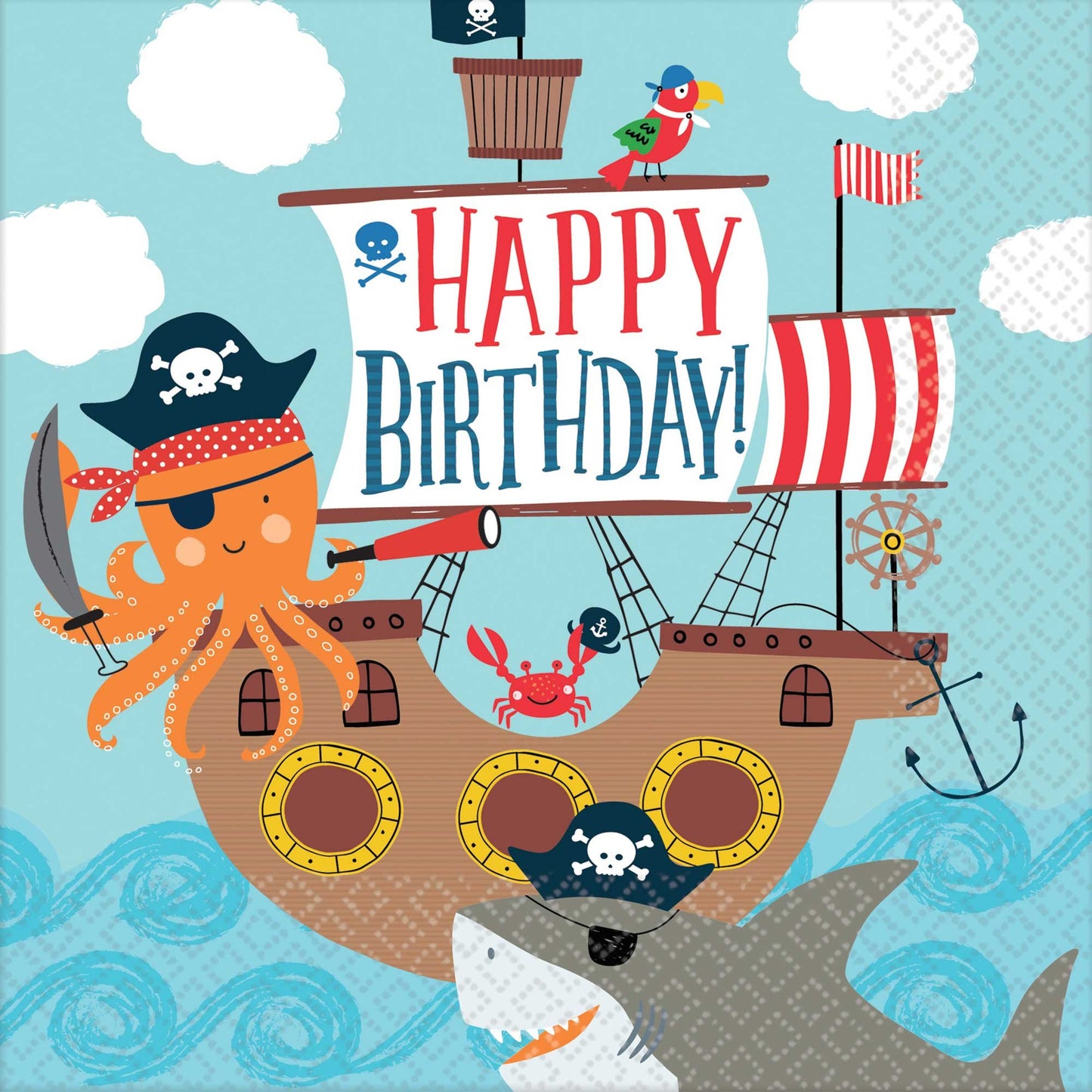 Ahoy Birthday Lunch Napkins