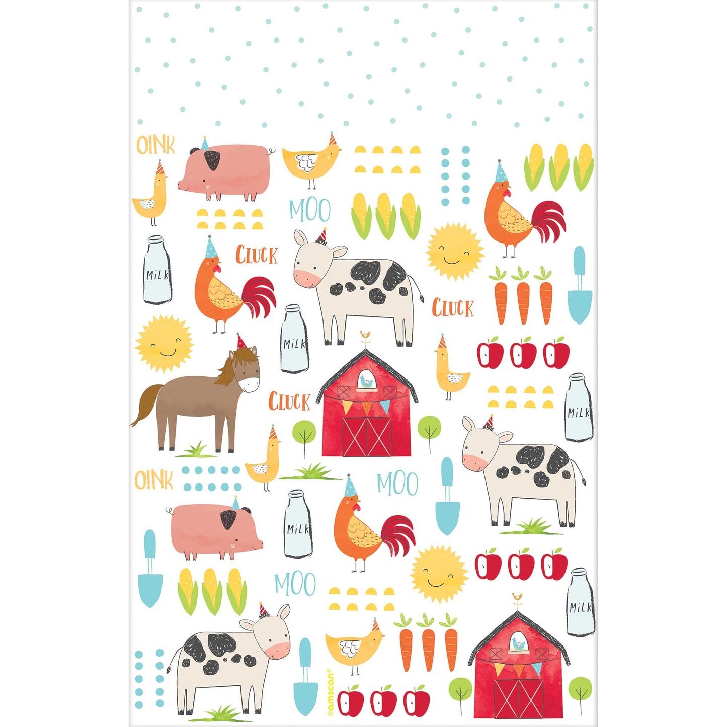 Barnyard Birthday Party Plastic Tablecover