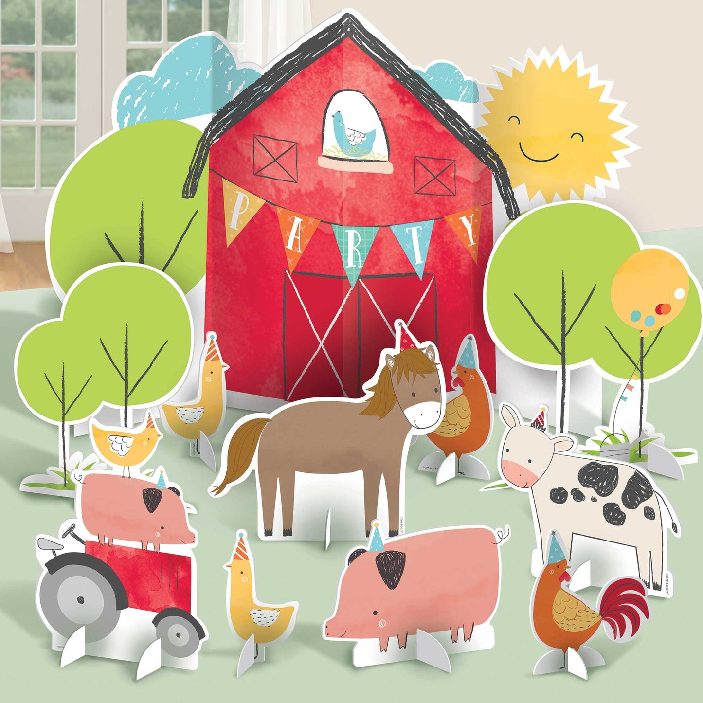 Barnyard Birthday Party Table Decorating Kit