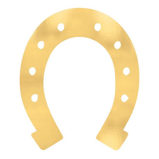 Derby Day Large Horseshoe Gold Foil Cutout