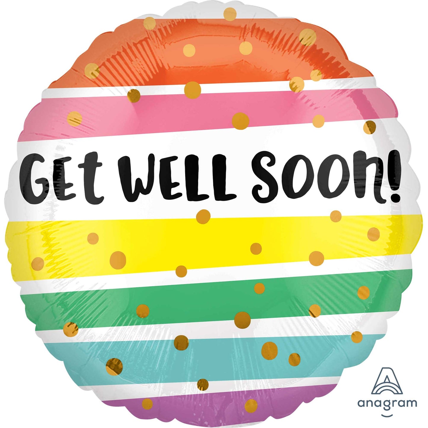 45cm Standard HX Get Well Soon Bold Stripes