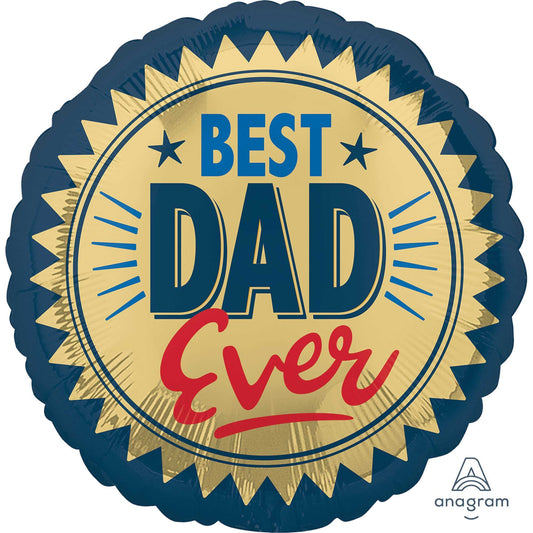 45cm Standard HX Best Dad Ever Gold Stamp