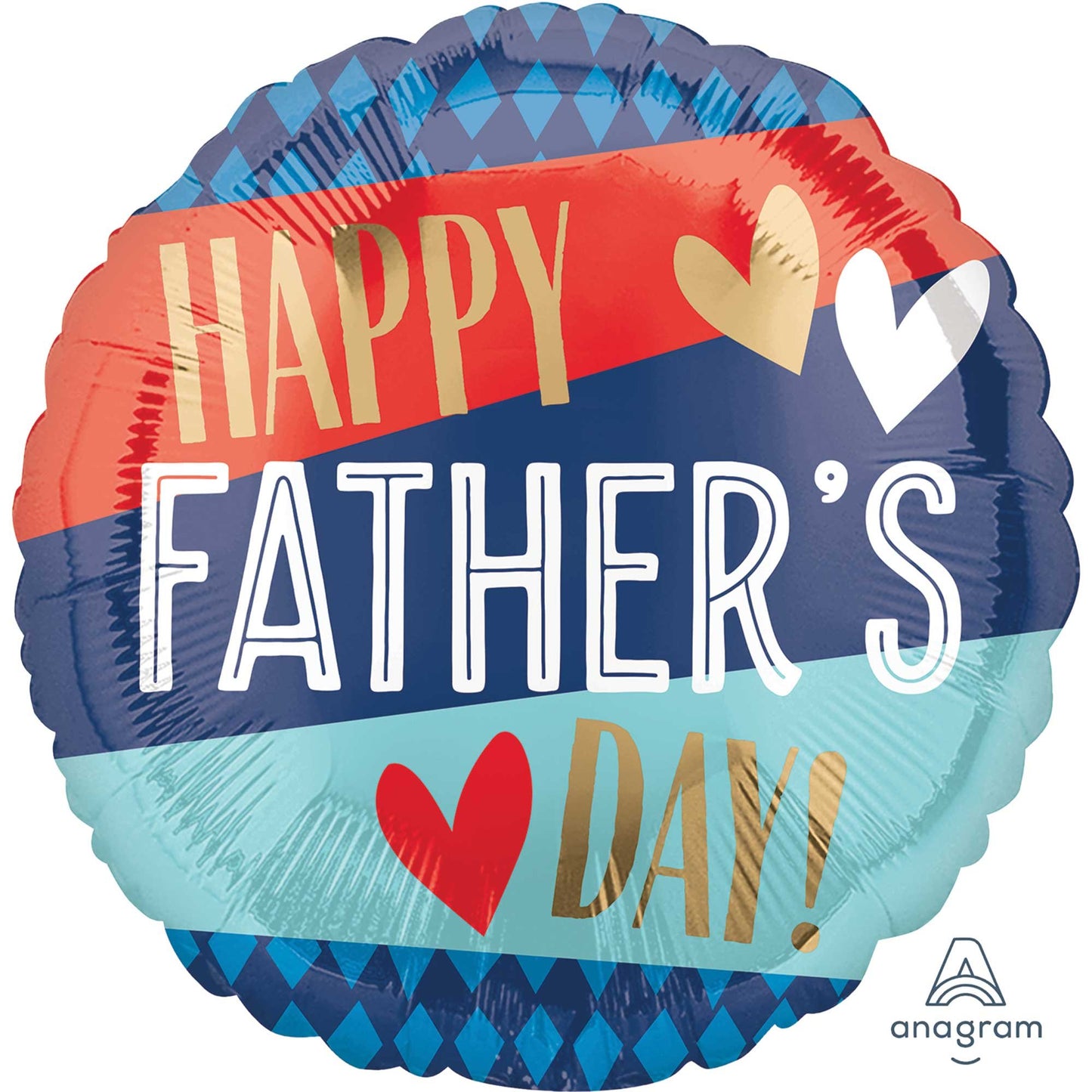 45cm Standard HX Happy Father's Day Stripes & Argyle Pattern