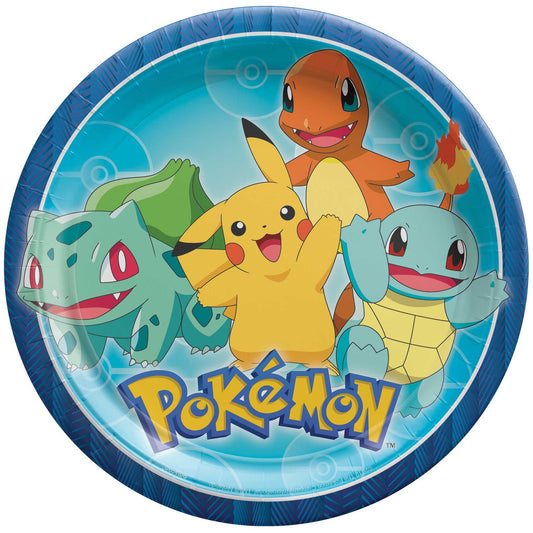 Pokemon Classic 23cm Round Paper Plates