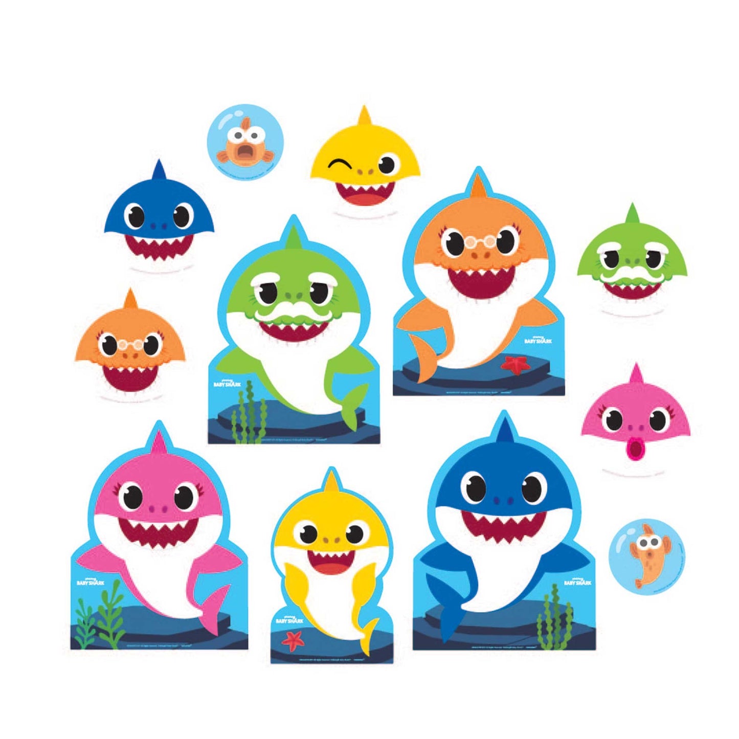 Baby Shark Party Cutouts (Pack of 12)