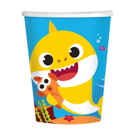 Baby Shark 266ml Paper Cups (Pack of 8)