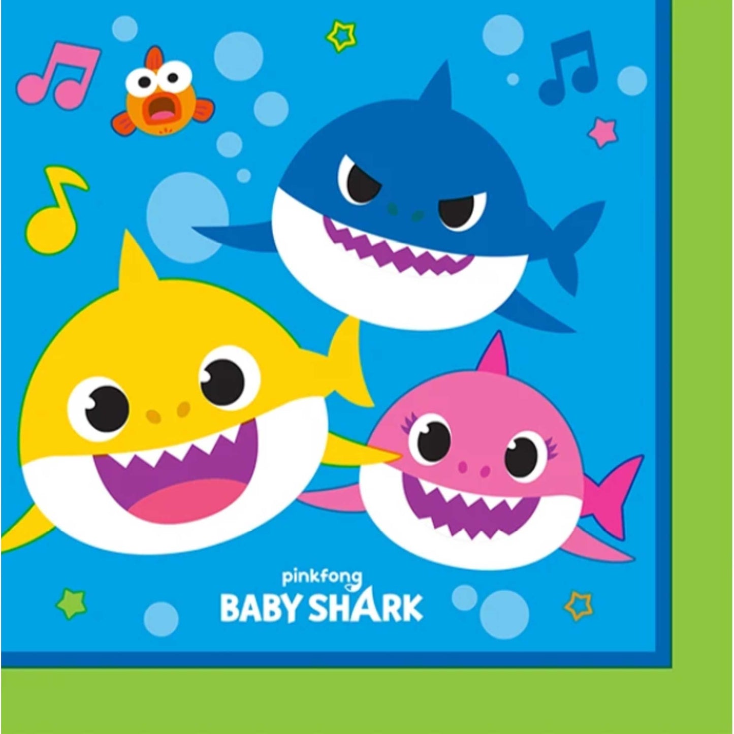 Baby Shark Beverage Party Napkins (Pack of 8)