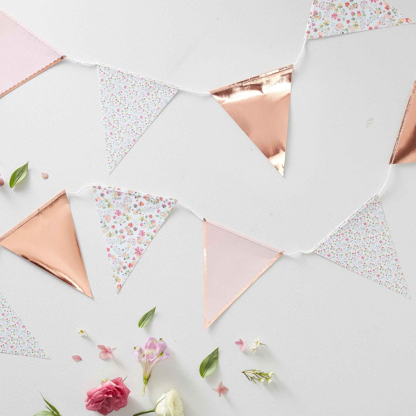 Ditsy Floral & Rose Gold Bunting