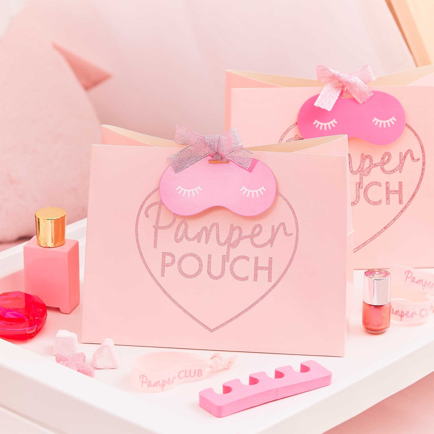 Pamper Party Pink Glitter Pamper Pouch