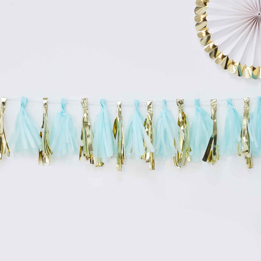 Oh Baby! Tassel Garland Blue & Gold