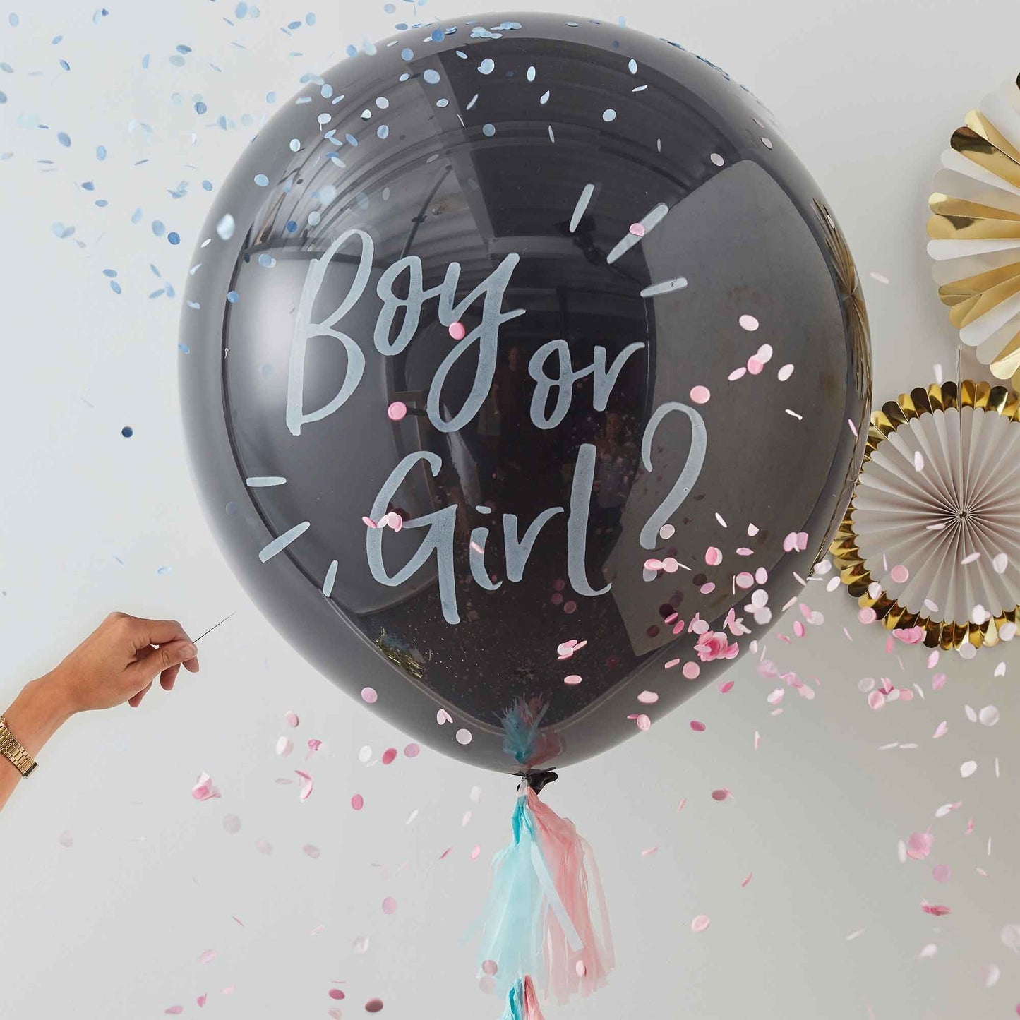 Oh Baby! Balloons 36"/90cm Confetti Gender Reveal