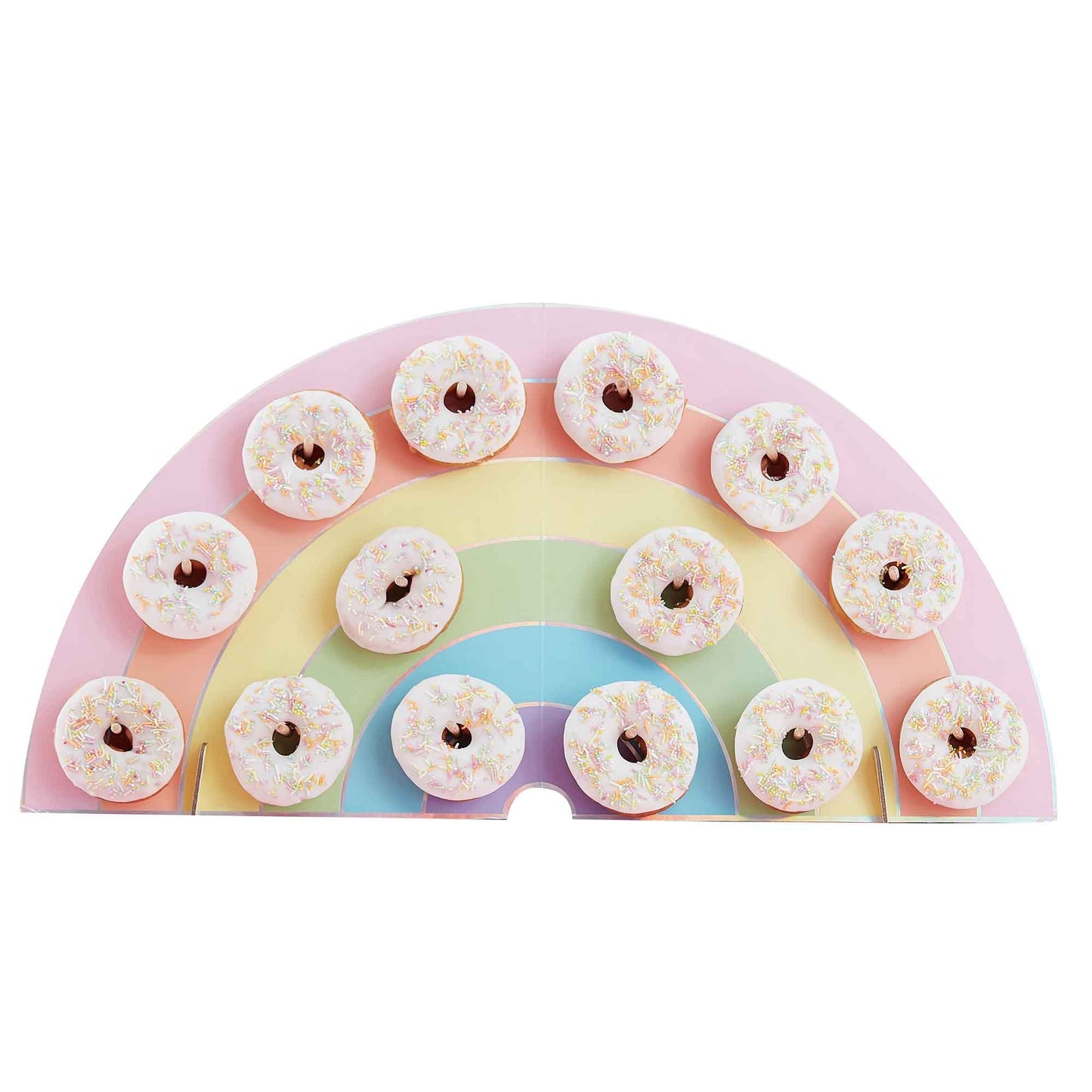 Pastel Party Rainbow Donut Wall