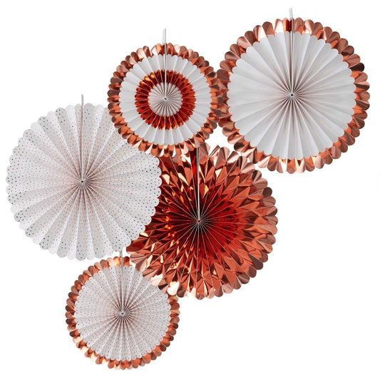 Pick & Mix Rose Gold Fan Decorations Rose Gold