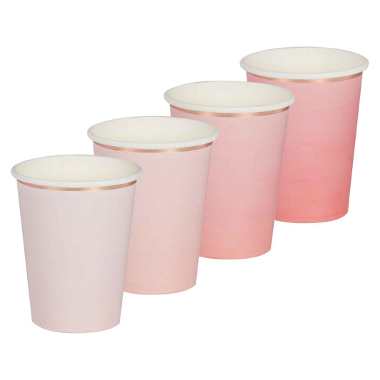 Mix It Up Ombre Pink & Rose Gold Foil Cups