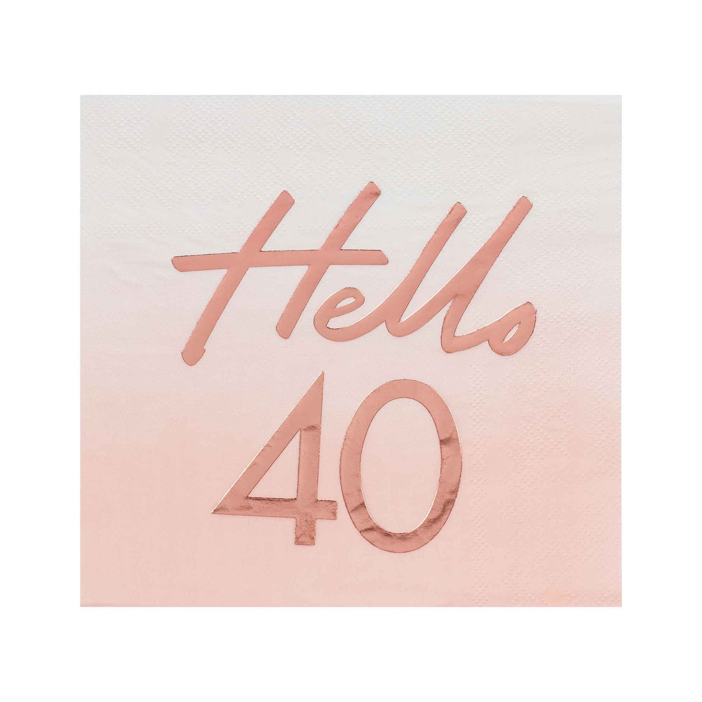 Mix It Up Rose Gold Foiled Watercolour Napkins Hello 40