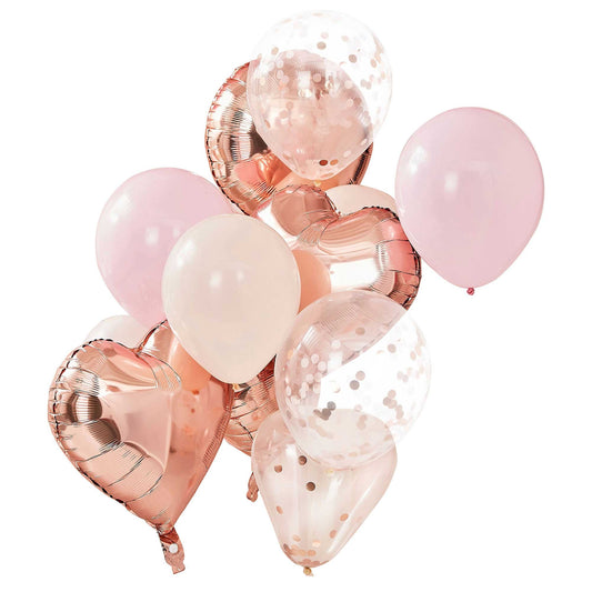 Mix It Up Rose Gold And Blush Balloon Bundle