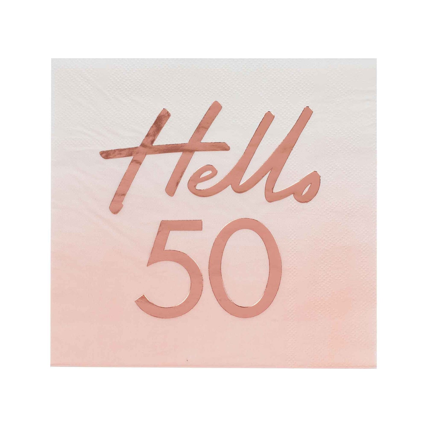 Mix It Up Rose Gold Foiled Watercolour Napkins Hello 50