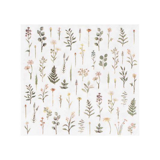 Lets Par Tea Napkins Floral Print Cocktail