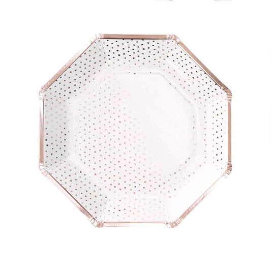 Pick & Mix Rose Gold Plates Spotty Rose Gold