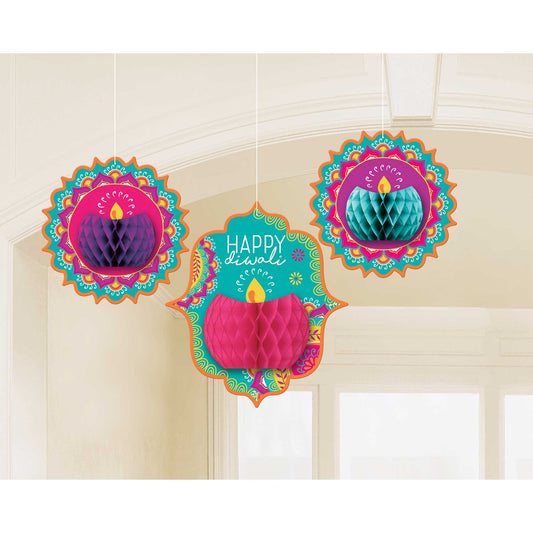 Diwali Honeycomb Hanging Decorations