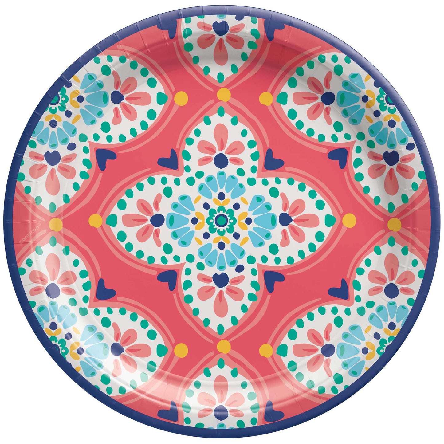 Boho Vibes 17cm Round Paper Plates