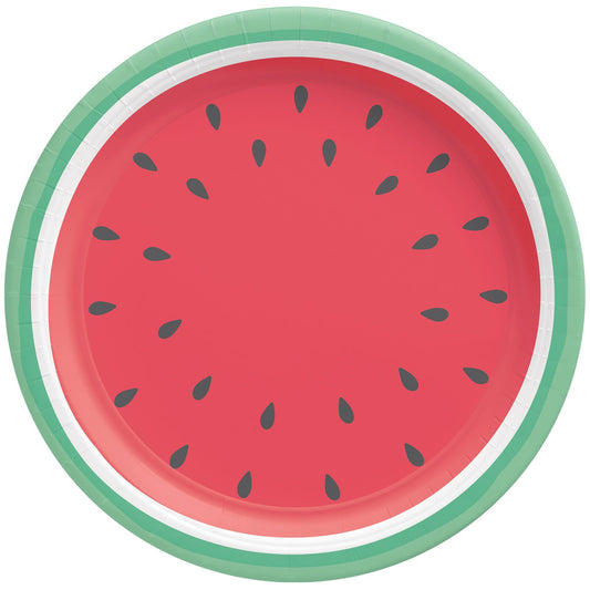 Tutti Frutti Summer Watermelon 26cm Round Paper Plates