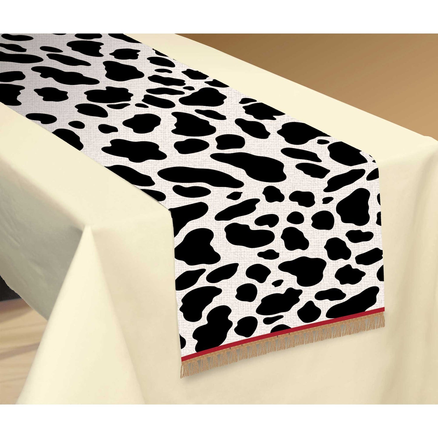 Western Cow Print Table Runner