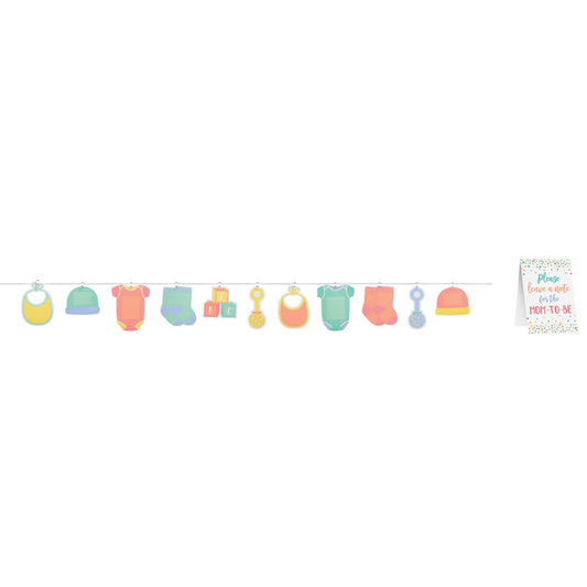 Baby Shower Autograph Clothesline Garland