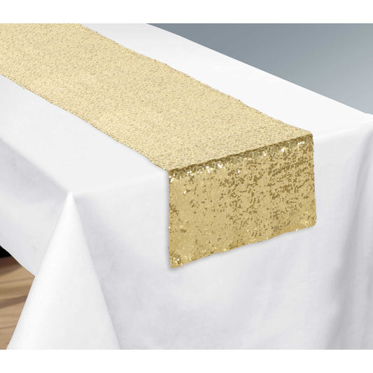 Table Runner Gold Sequin