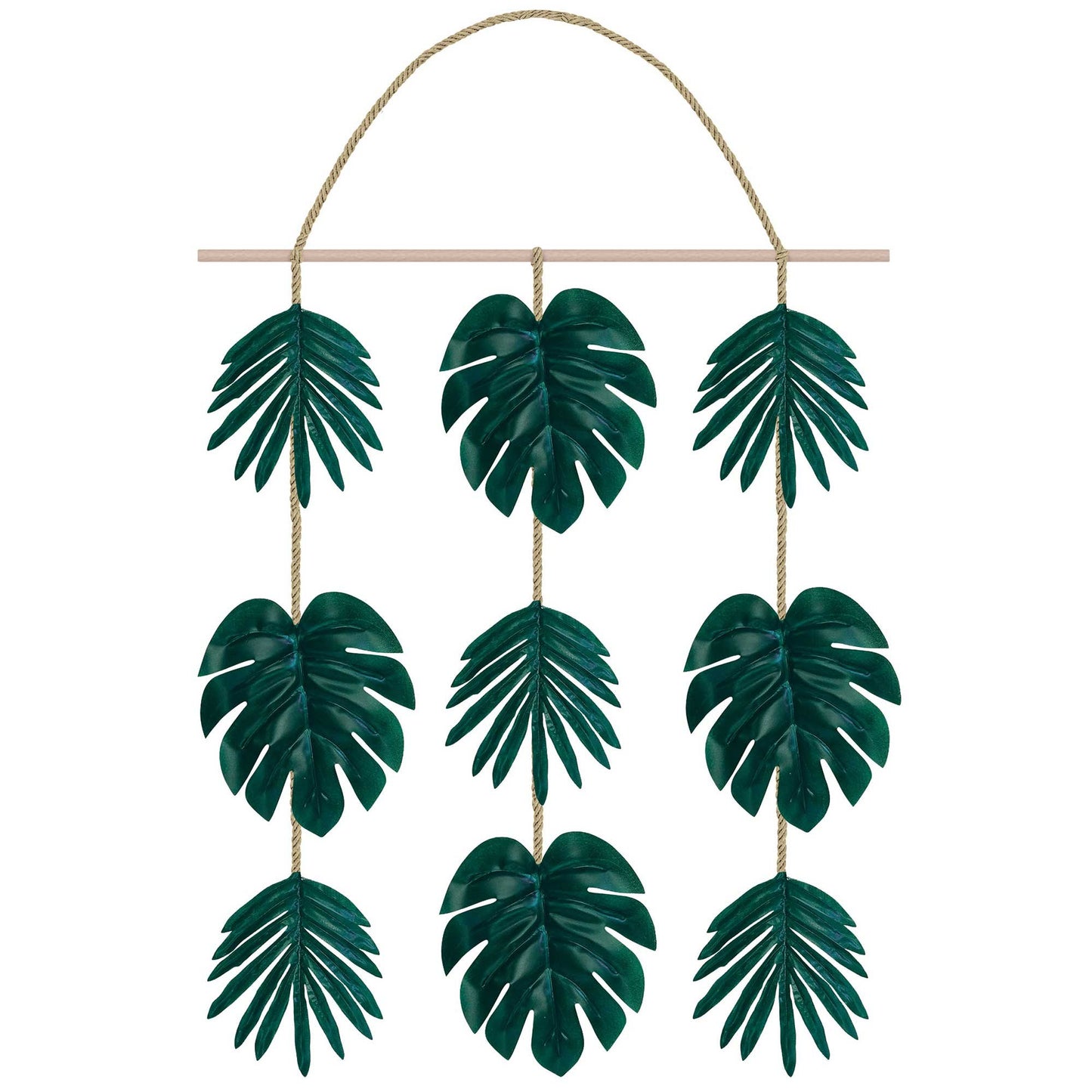 Tropical Aloha Palm Leaf Faux Hanging Decoration