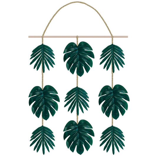 Tropical Aloha Palm Leaf Faux Hanging Decoration