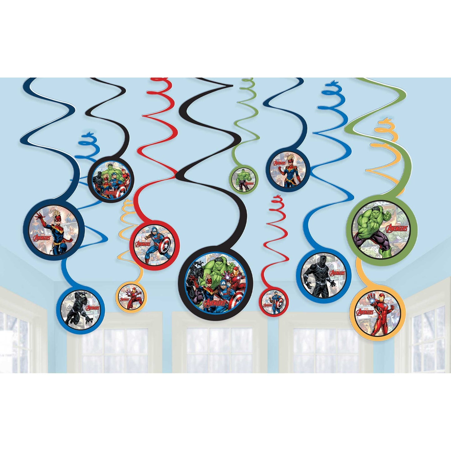 Marvel Avengers Powers Unite Spiral Swirl Decorations