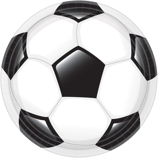 Goal Getter Soccer 26cm Round Paper Plates