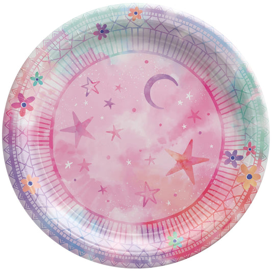 Girl-Chella Birthday 17cm Round Paper Plates