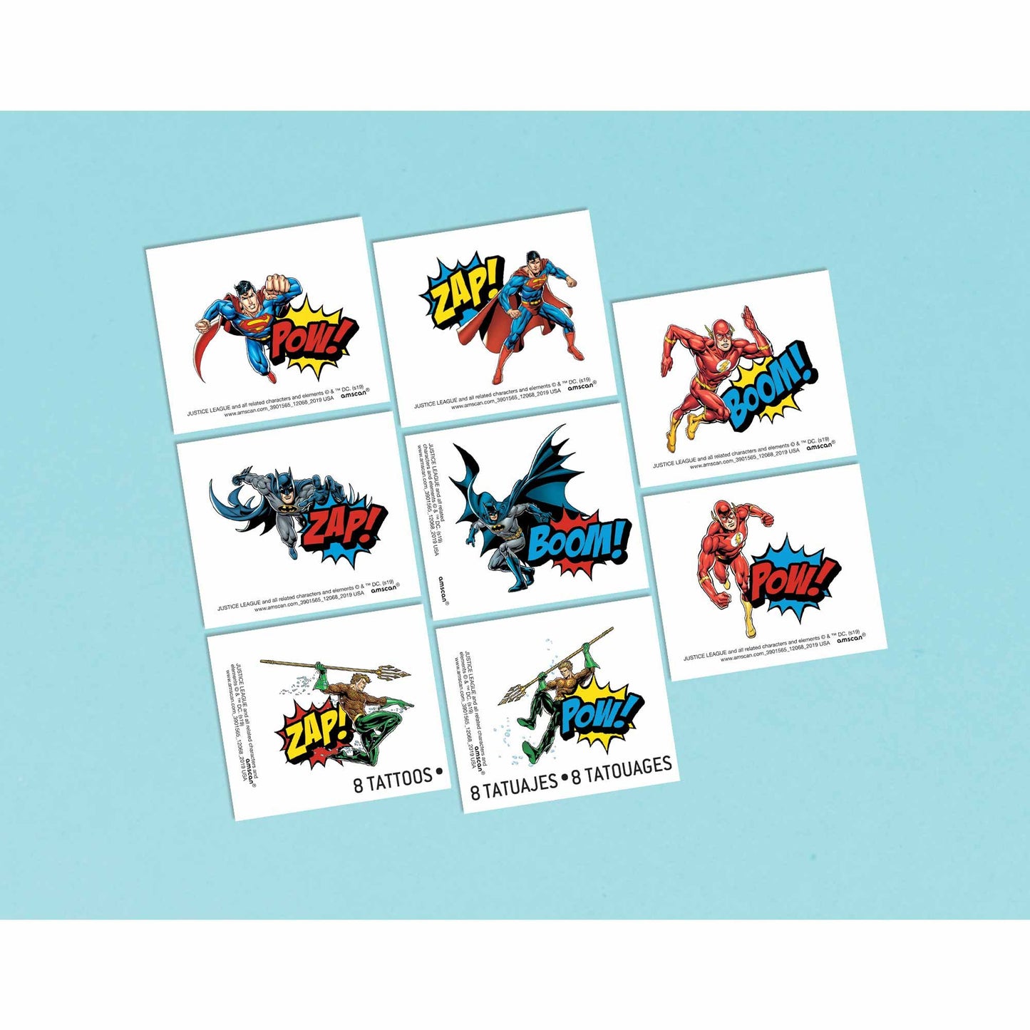 Justice League Heroes Unite Tattoo Favors