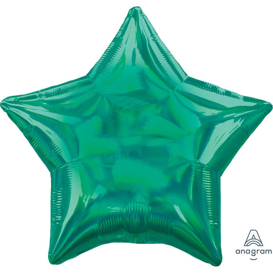 45cm Standard Holographic Iridescent Green Star