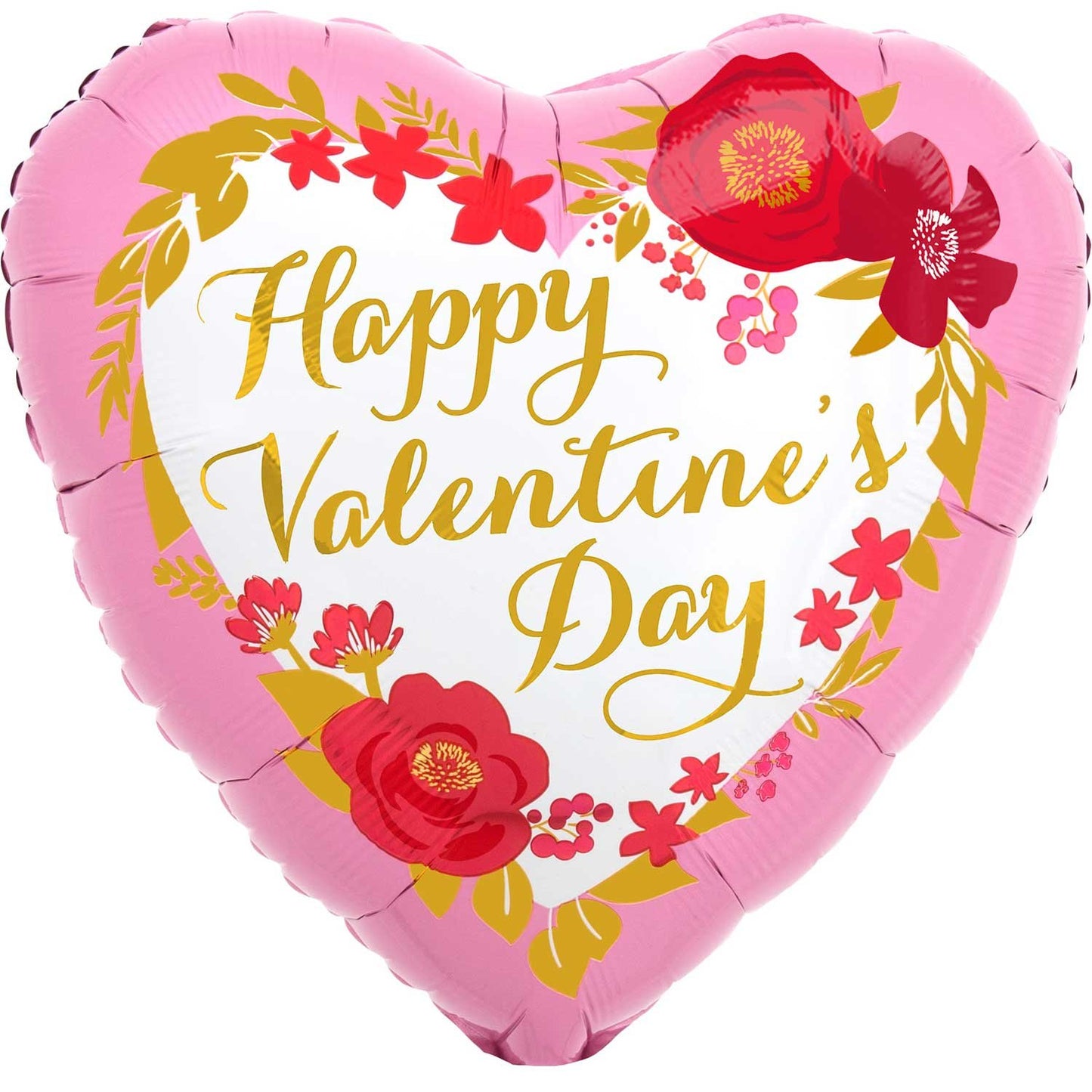 45cm Standard Happy Valentine's Day Floral Wreath Balloon