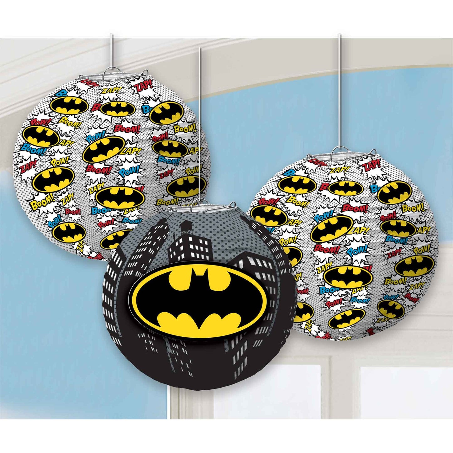 Batman Heroes Unite Paper Lanterns (Pack of 3)