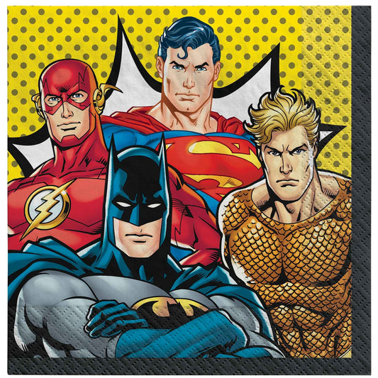 Justice League Heroes Unite Lunch Napkins