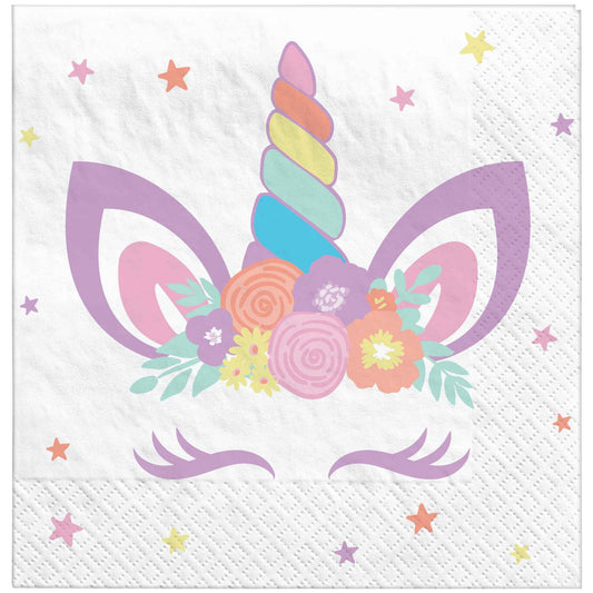 Unicorn Party Beverage Napkins