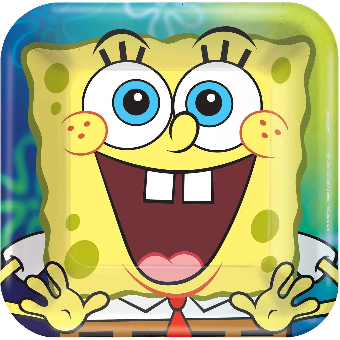 SpongeBob 17cm Square Paper Plates