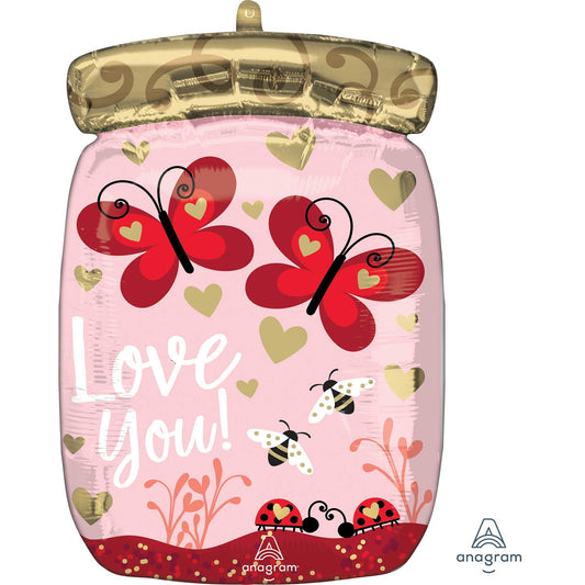 Standard Shape XL Love Bugs & Butterflies Jar Love You!