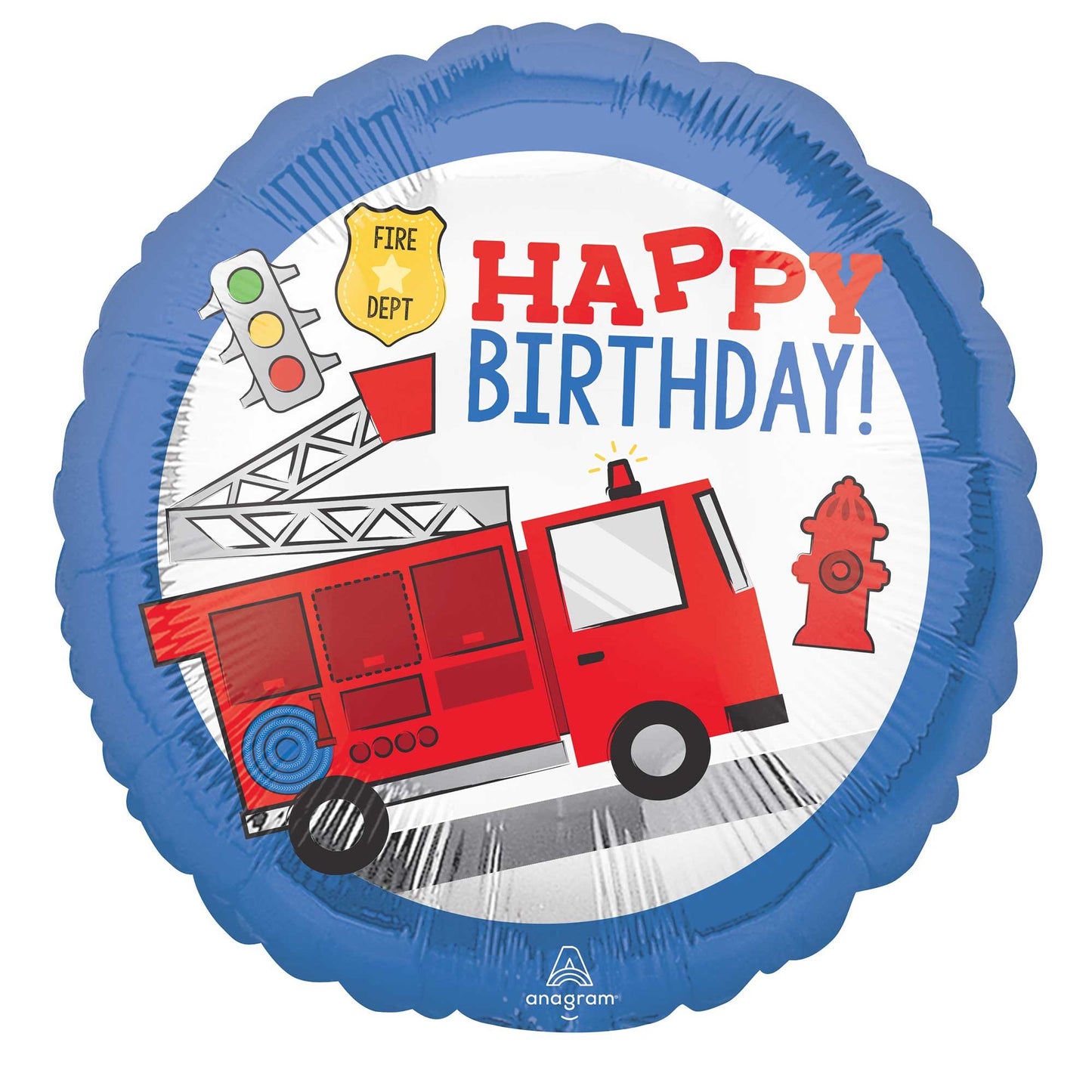 45cm Standard HX First Responder Fire Truck Happy Birthday