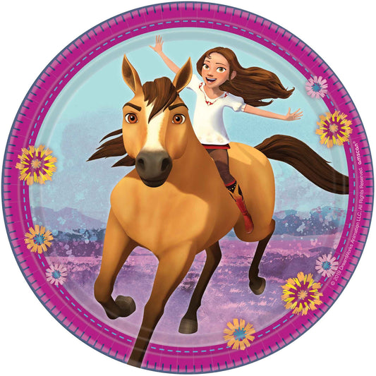 Spirit Riding Free 17cm Round Paper Plates