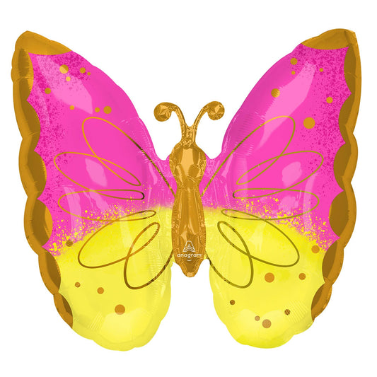 SuperShape XL Pink & Yellow Butterfly